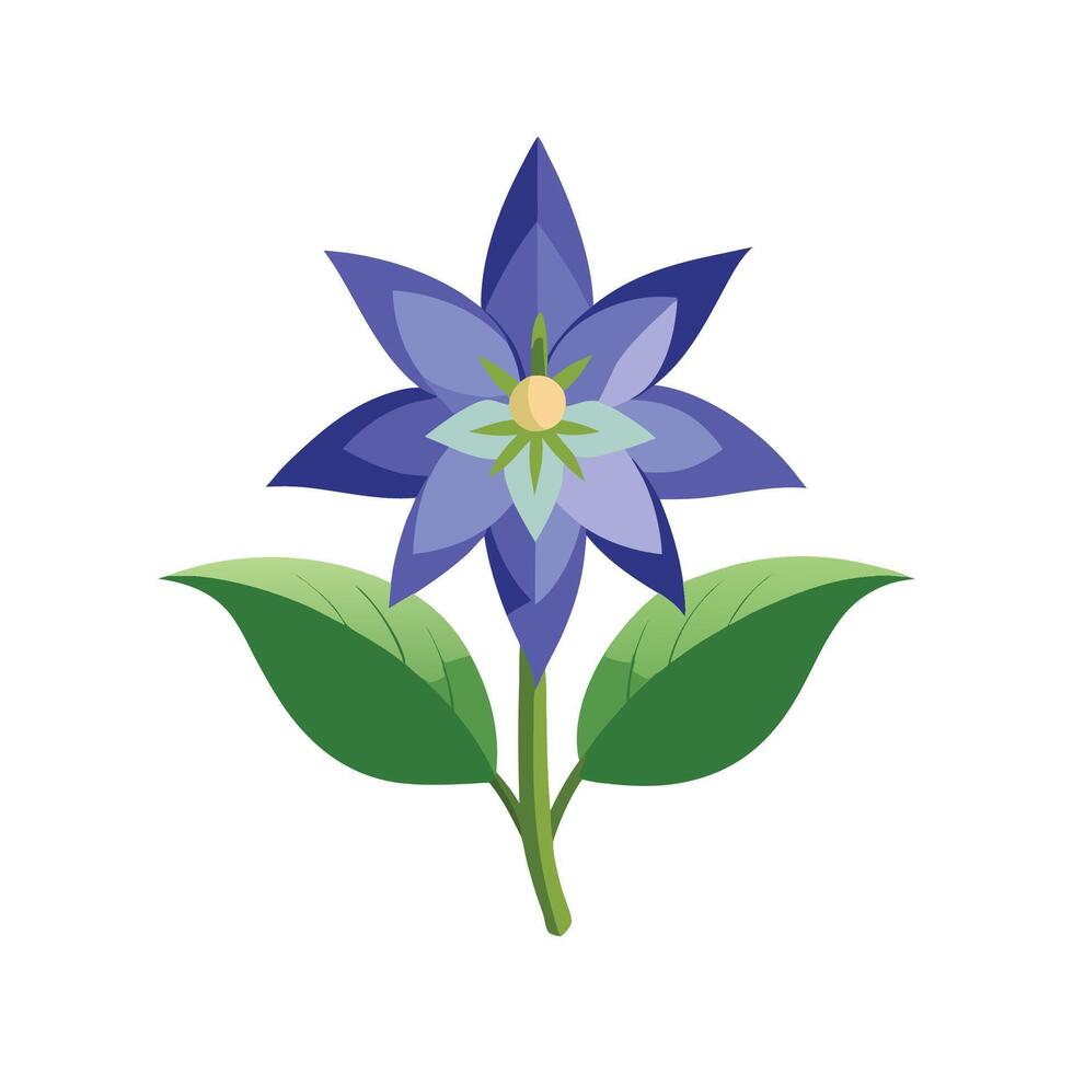 Charming Borage Flower Design vector