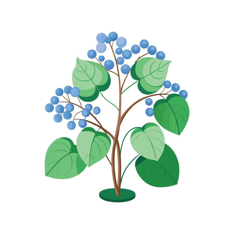Artistic Brunnera Flower Artwork vector