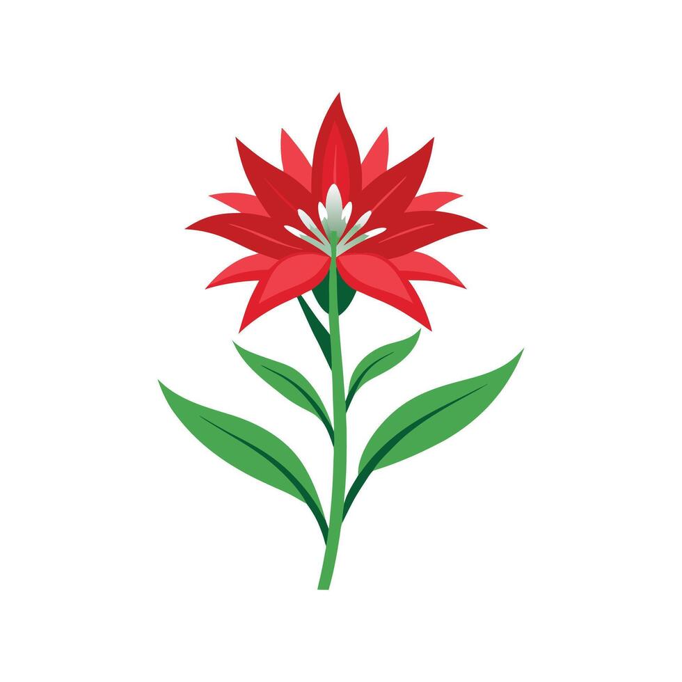 Charming Cardinal Flower Plant Design vector
