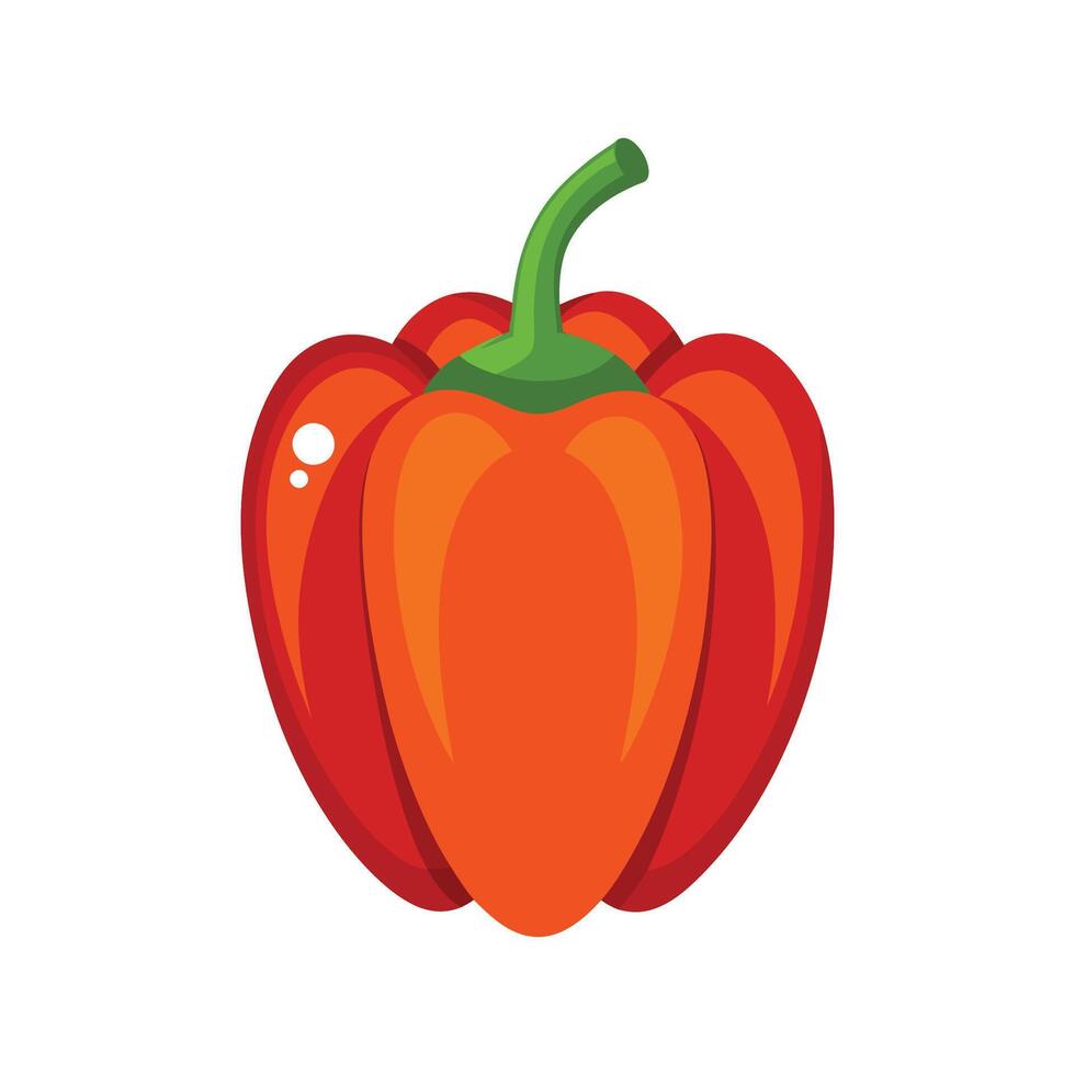 Beautiful Capsicum Floral Illustration vector
