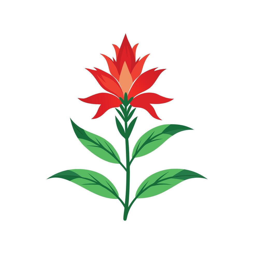 Stunning Cardinal Flower Floral Design vector
