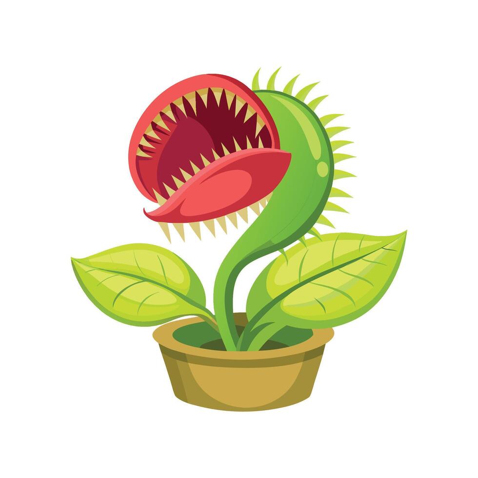 Stunning Carnivorous Plant Flower Illustration vector