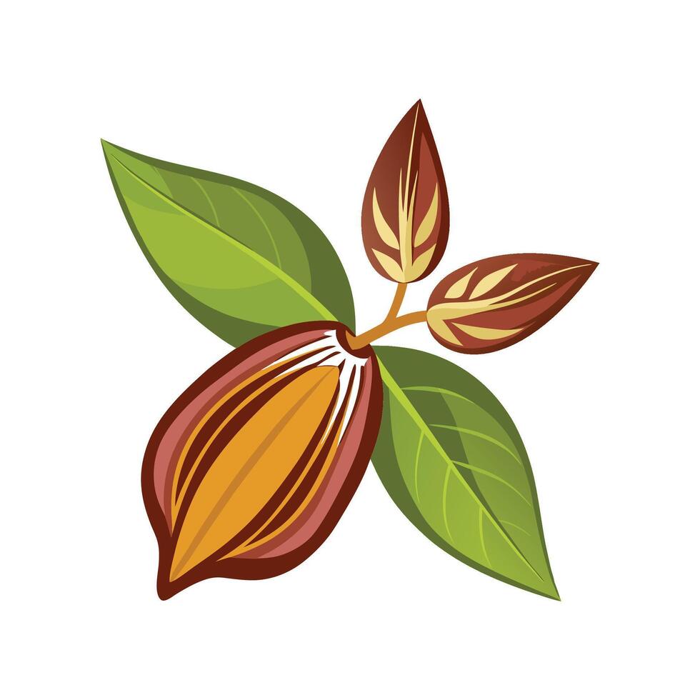 Stunning Carob Floral Artwork vector