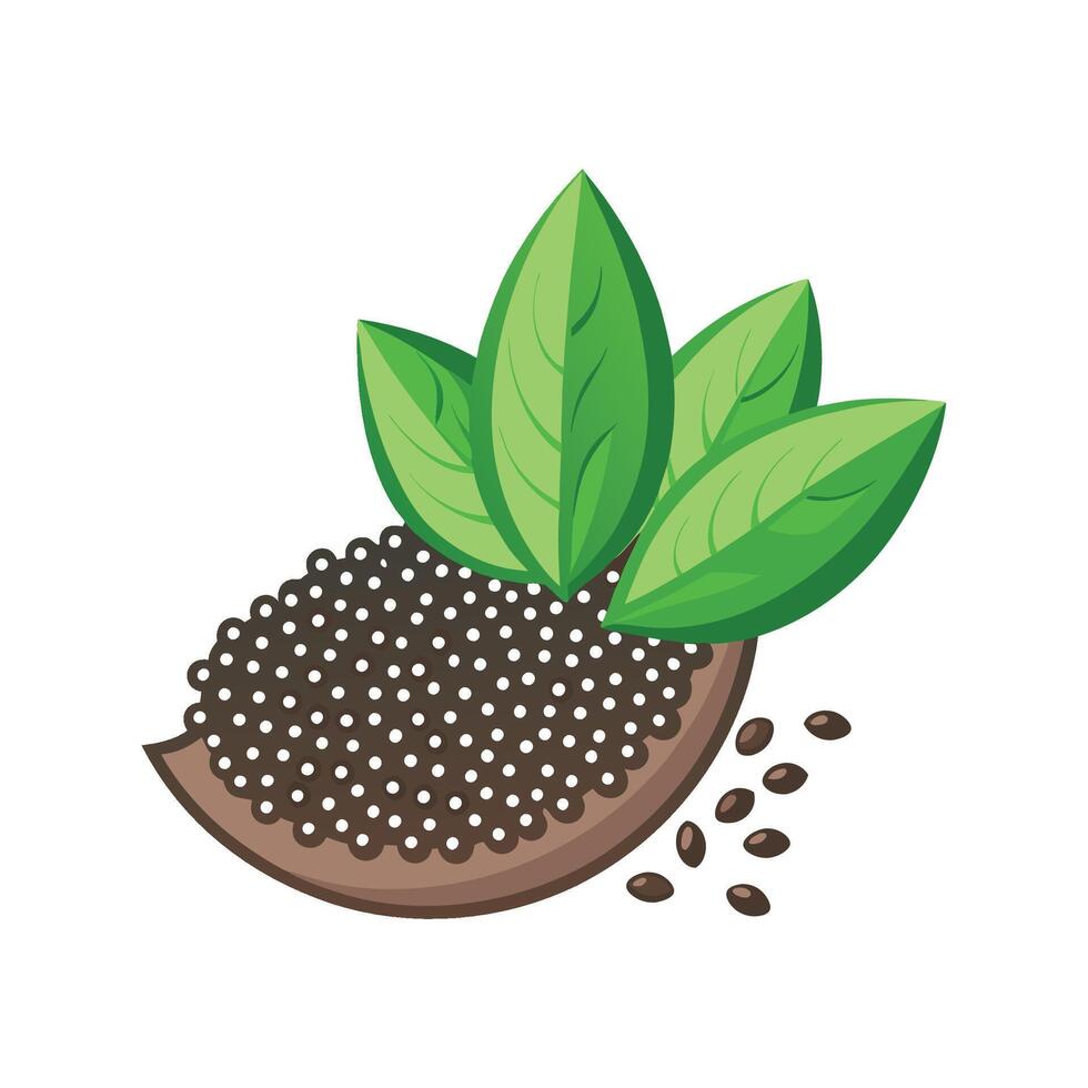 Beautiful Chia Flower Artwork vector