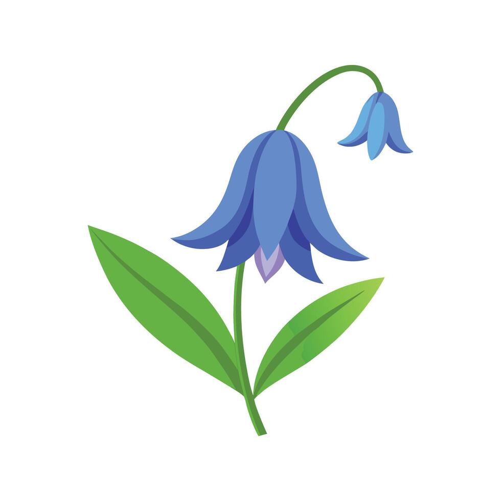 Stunning Common Bluebell Flower Artwork vector