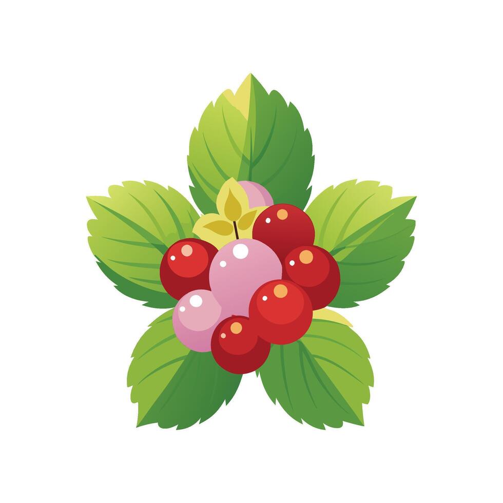 Elegant Currant Flower Design vector