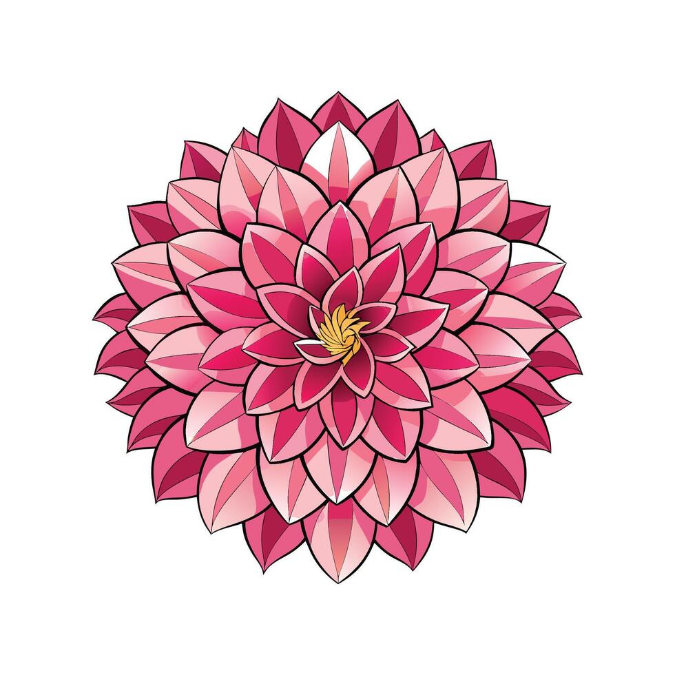 Lovely Dahlia Flower Illustration vector