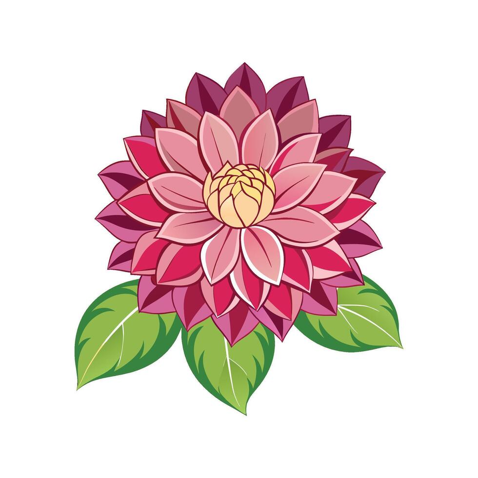 Beautiful Dahlia Imperialis Floral Artwork vector