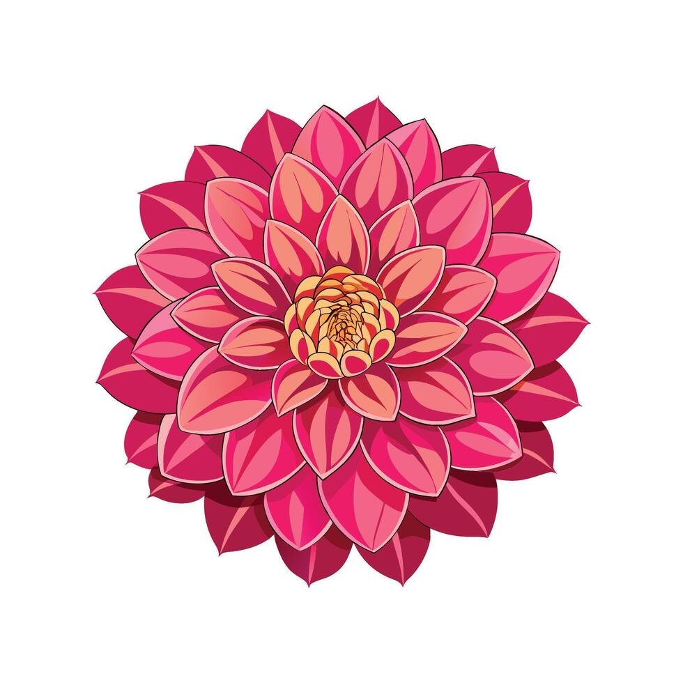 Stunning Dahlia Floral Design vector
