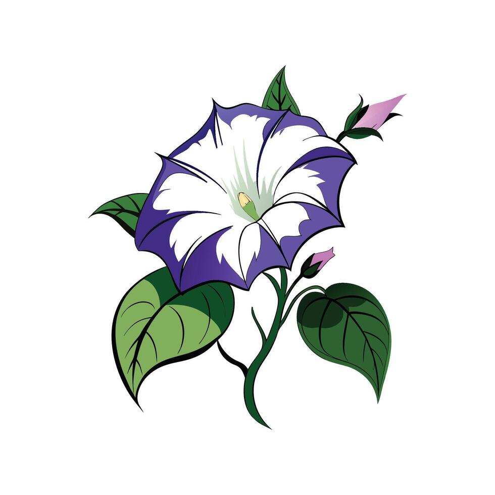 Elegant Datura Flower Design vector