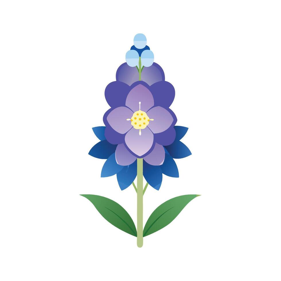 Elegant Delphinium Flower Design vector