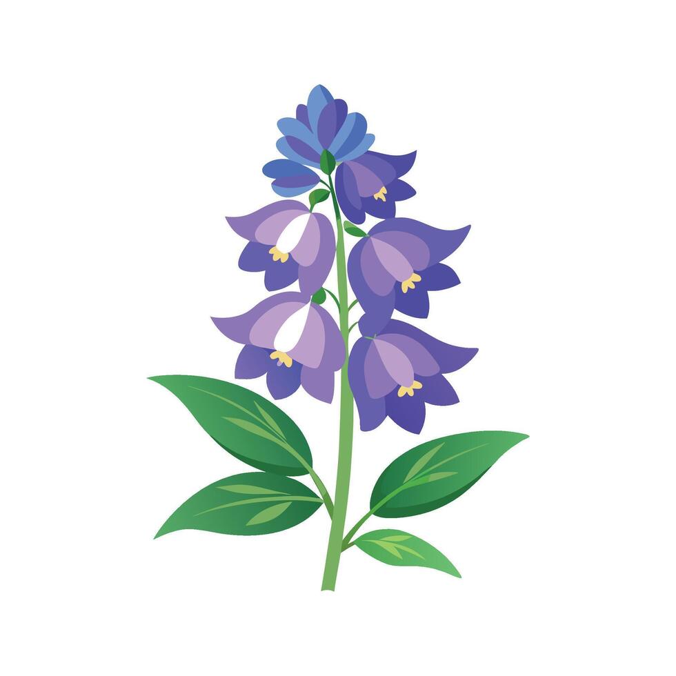 Elegant Delphinium Floral Design vector