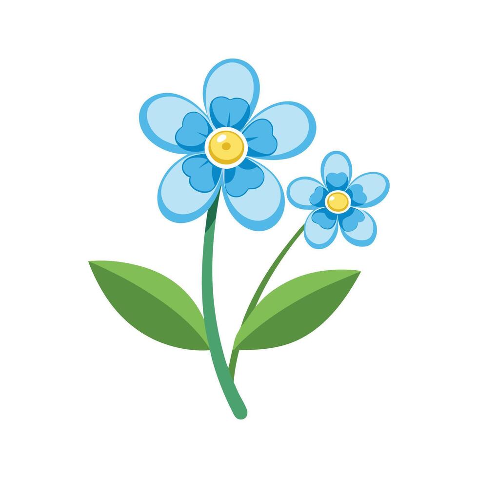 Charming ForgetMeNot with Unique Floral Shape vector