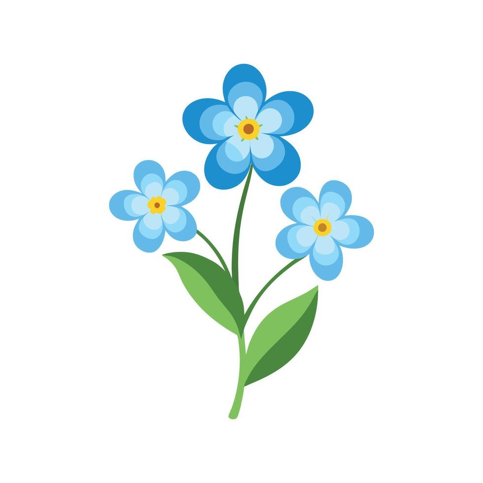 Elegant ForgetMeNot Plant with Beautiful Blooms vector