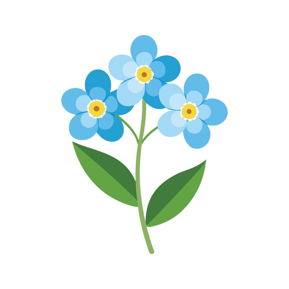 Stunning ForgetMeNot Design with Colorful Blooms vector