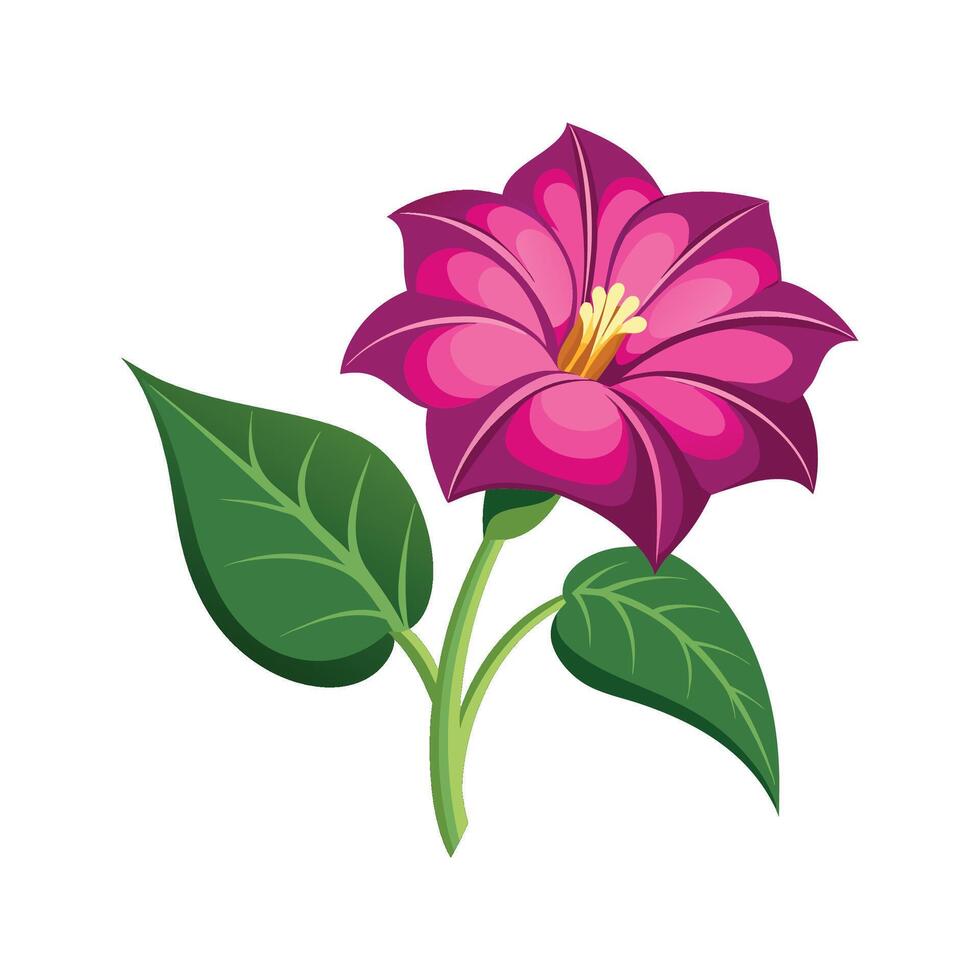 Elegant Gloxinia Flower Design with Bright Colors vector