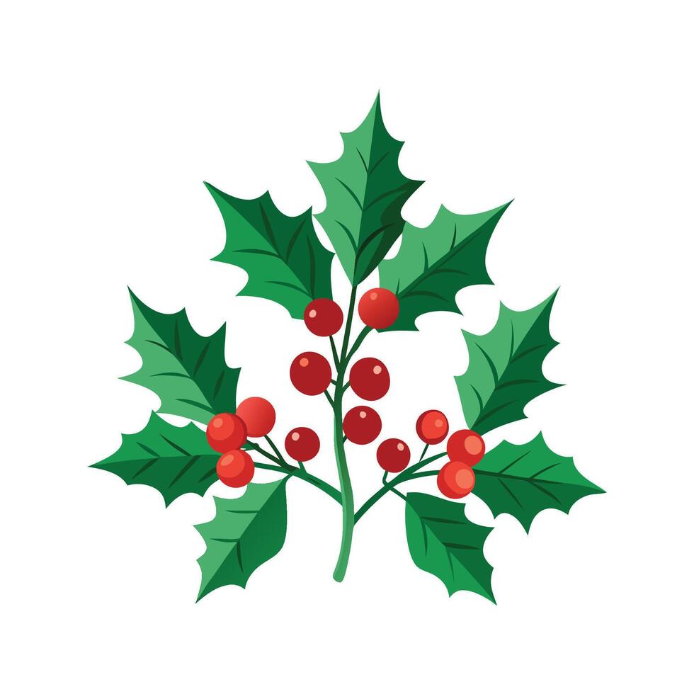 Charming Holly Flower with Colorful Blooms vector