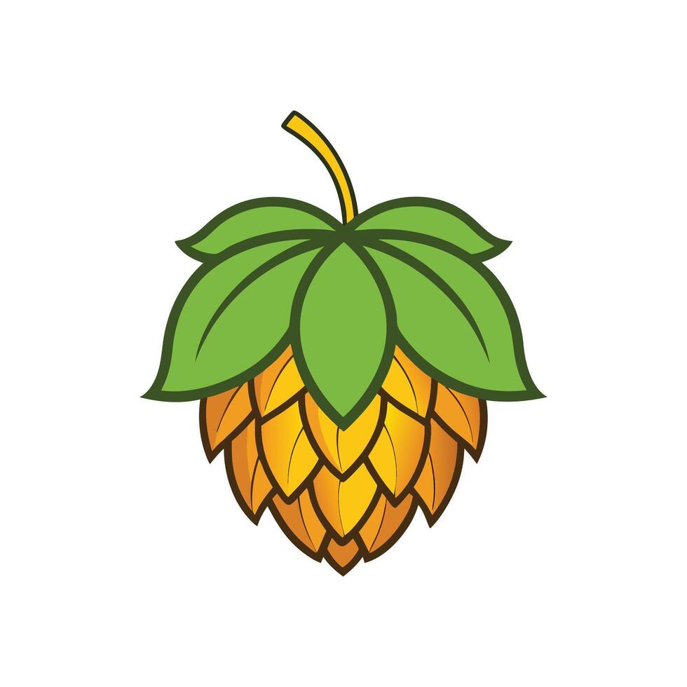 Charming Hops Flower Plant Design vector