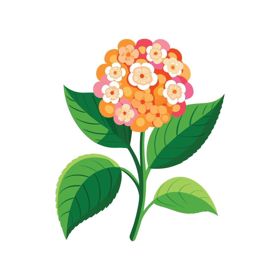 Stylish Lantana Plant Design vector