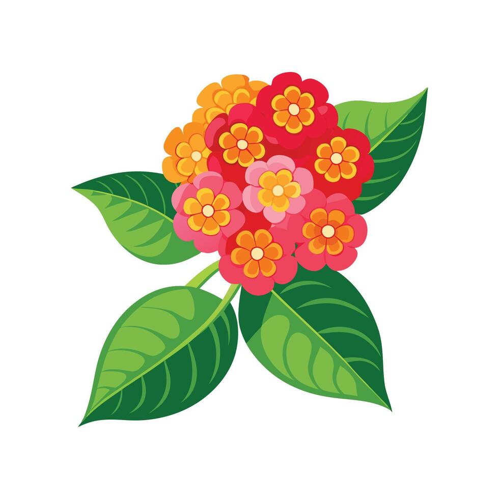 Elegant Lantana Plant Artwork vector
