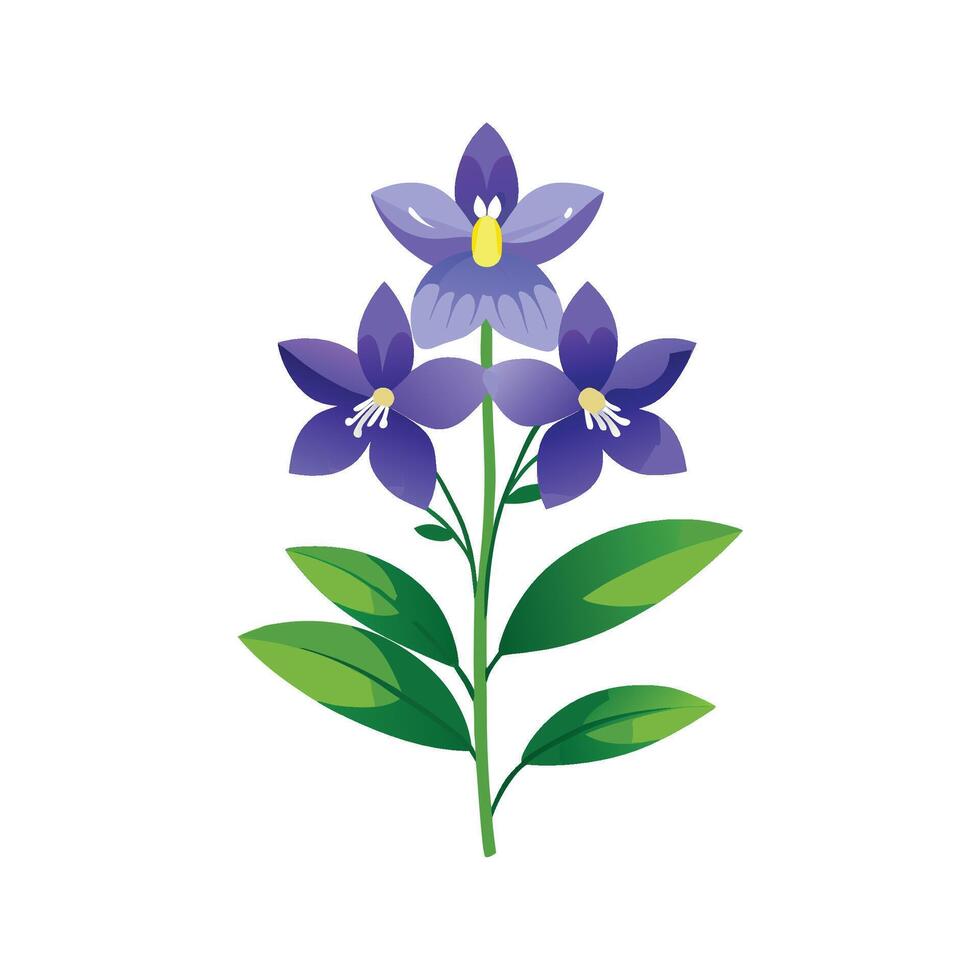 Charming Larkspur Plant with Unique Features vector