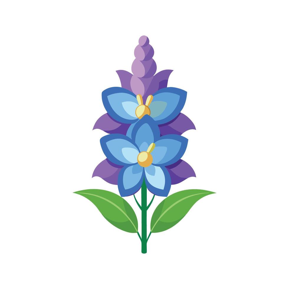 Elegant Larkspur Flower Design with Striking Appearance vector