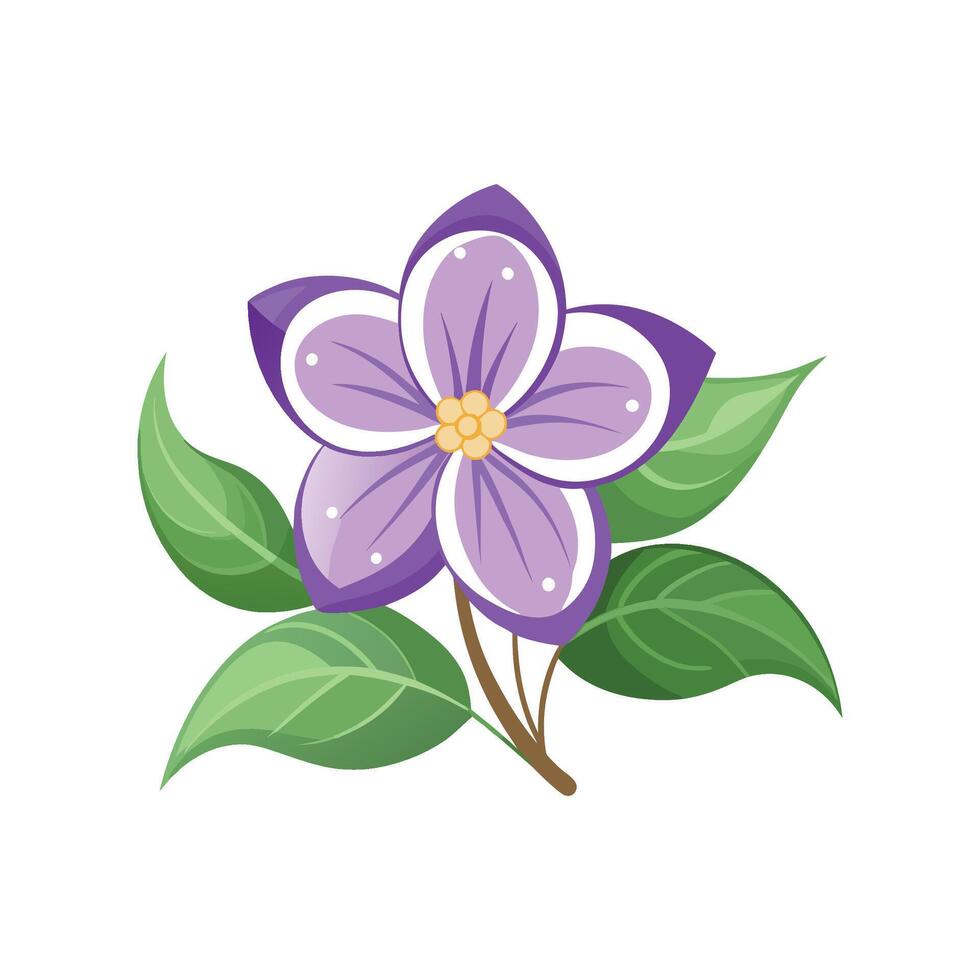 Stylish Lilac Botanical Artwork vector