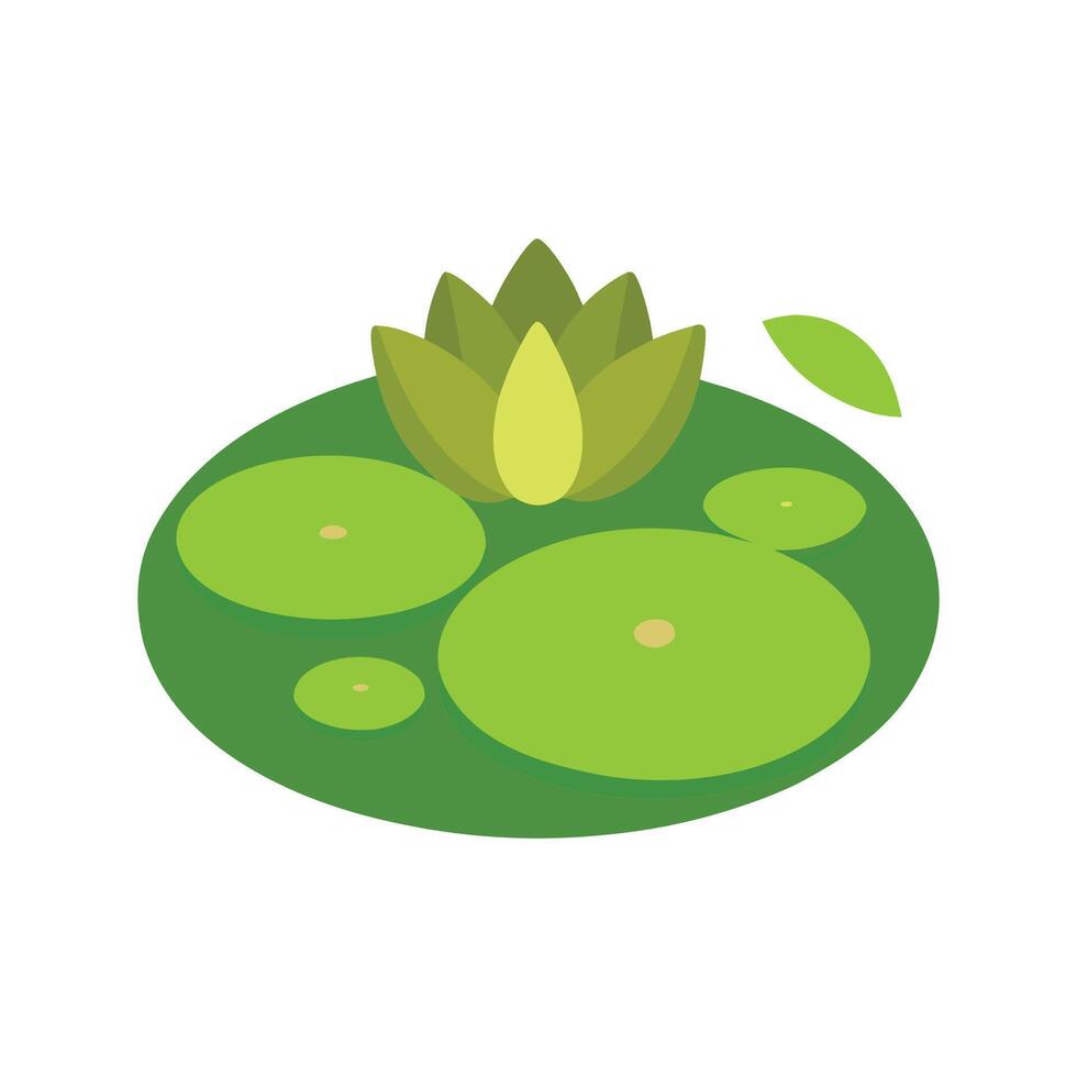 Elegant Lily Pad Plant Artwork vector