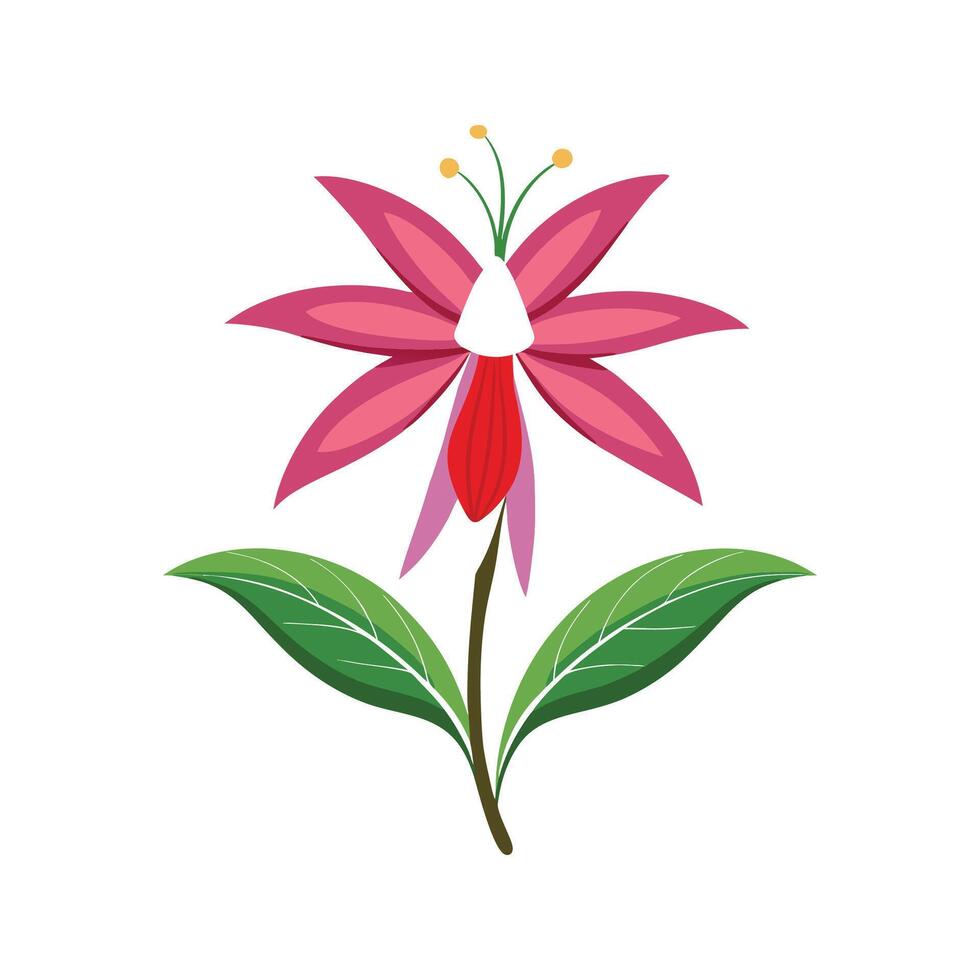 Stunning Lobelia Cardinalis Flower Design with Bright Colors vector