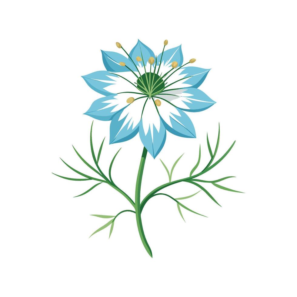 Elegant LoveinaMist Flower Design with Striking Appearance vector