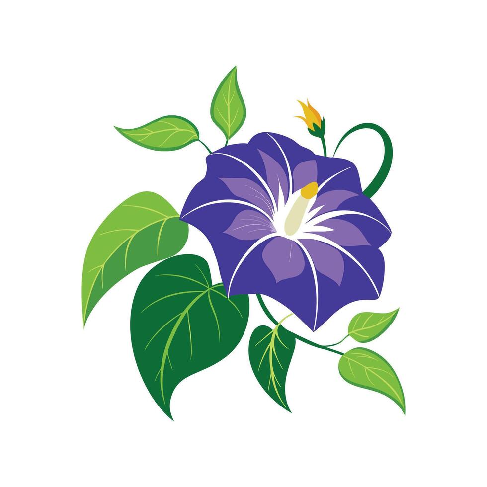 Luminous Moonflower Design for Unique Artwork vector