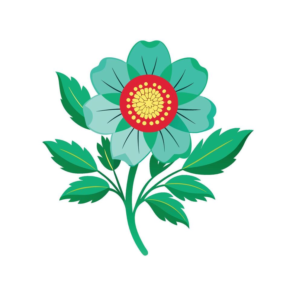 Elegant Potentilla for Unique Floral Art vector