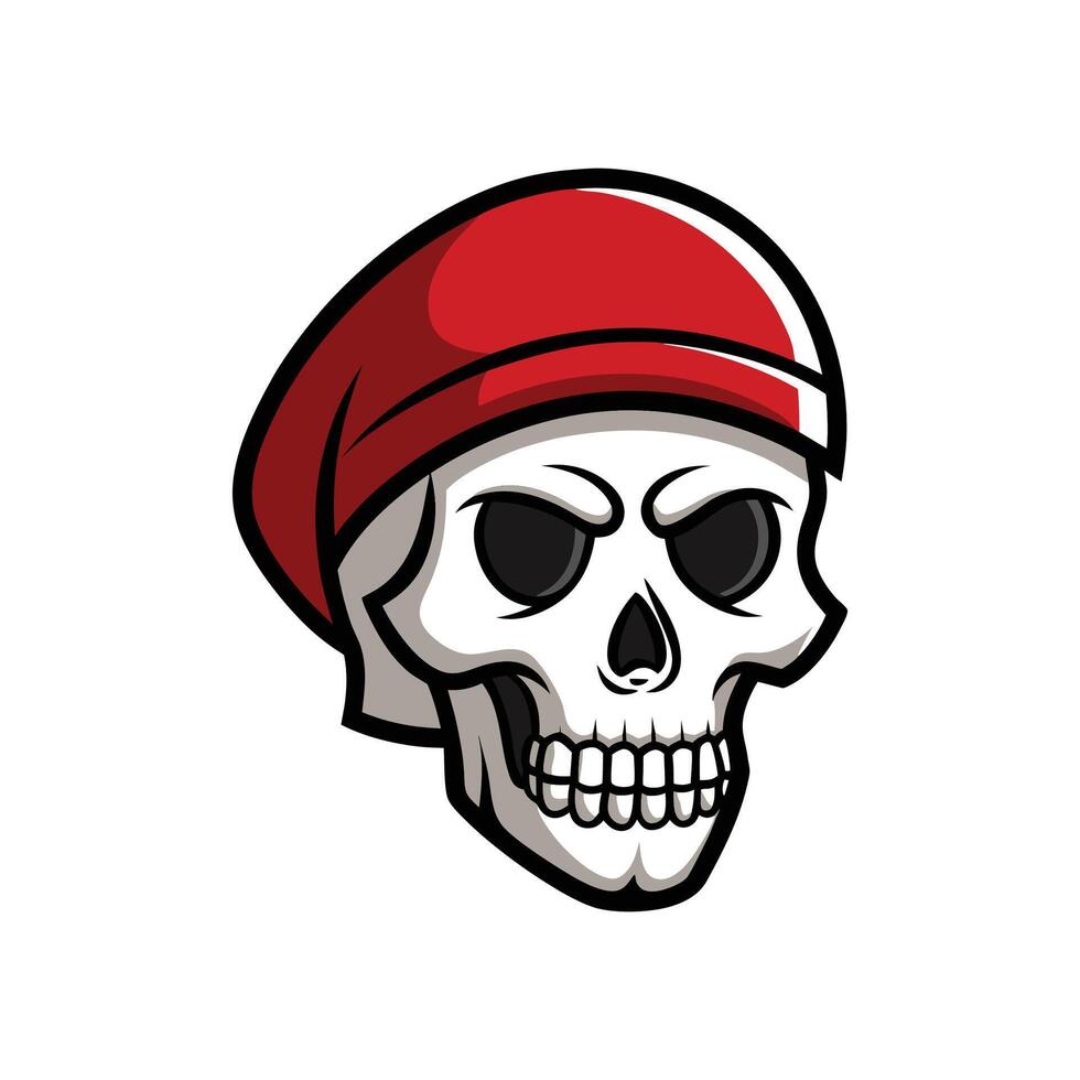 Elegant Skullcap for Beautiful Floral Artwork vector