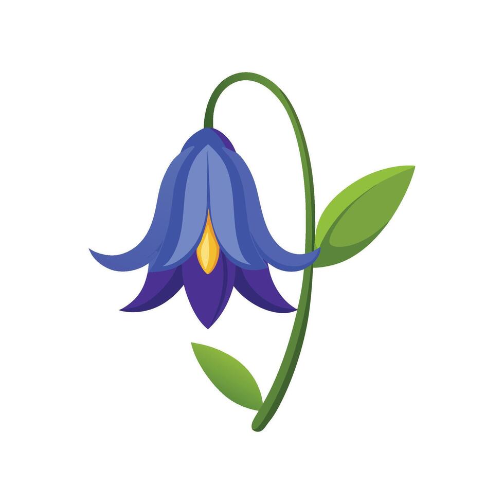 Stylish Spanish Bluebell Plant Design vector