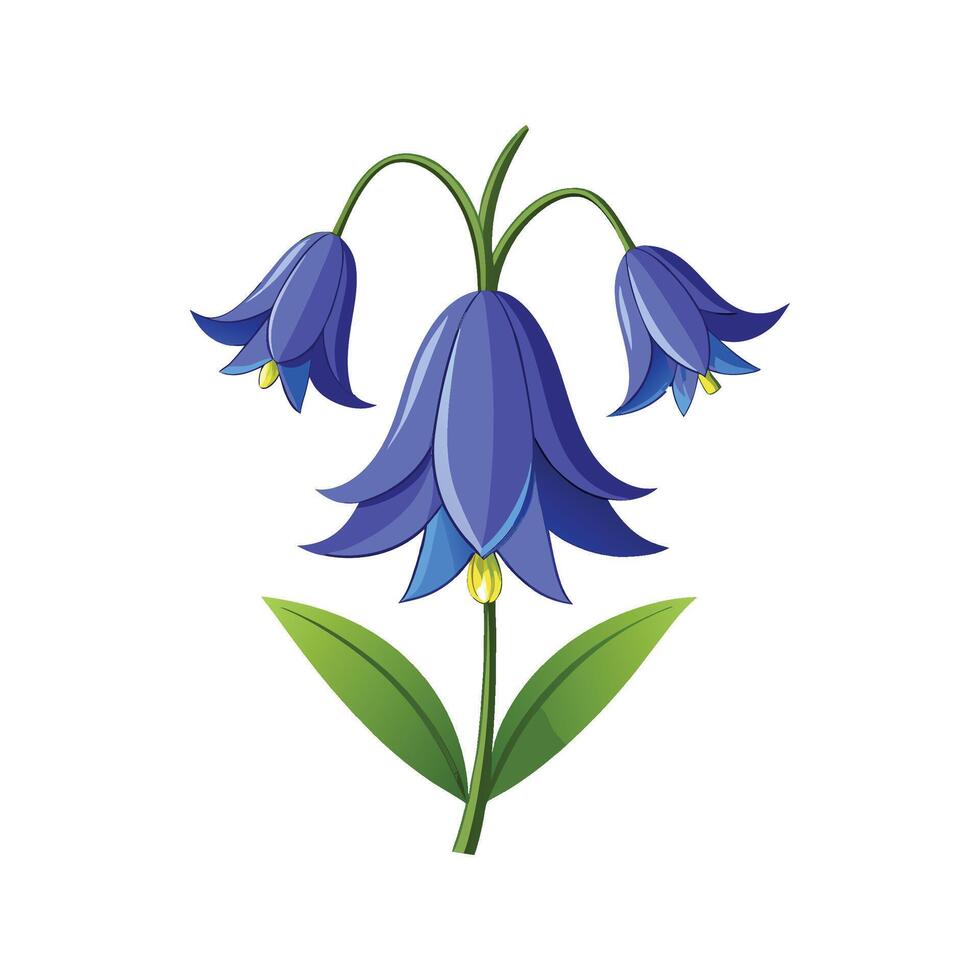 Charming Spanish Bluebell for Unique Floral Art vector