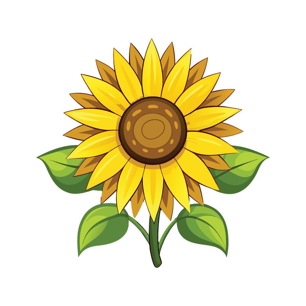 Stylish Sunflower for Unique Floral Illustrations vector