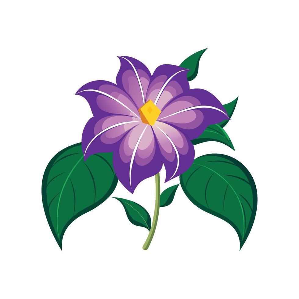 Stylish Thunbergia Plant Design vector