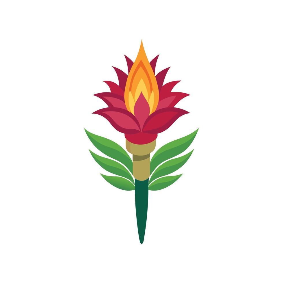 Stylish Torch Lily for Unique Floral Illustrations vector