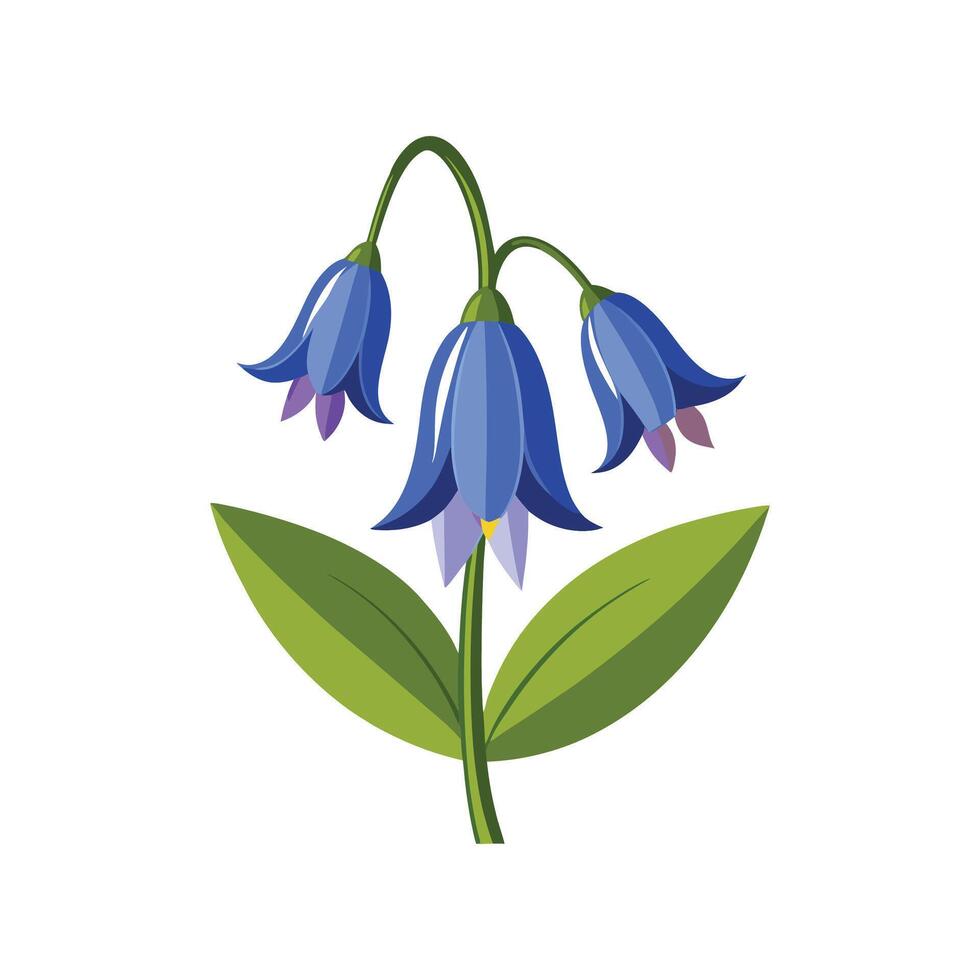 Charming Virginia Bluebell for Stunning Floral Designs vector