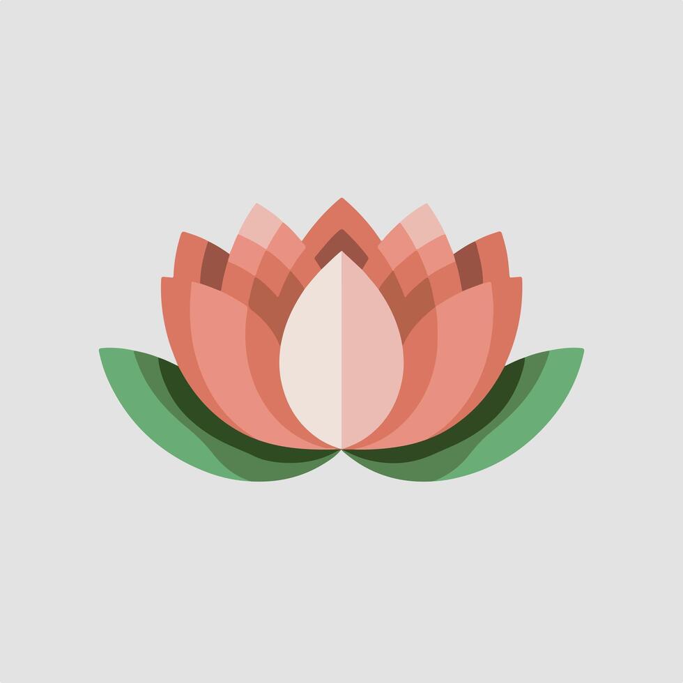 Soft Pink Lotus Bloom on a Clean White Background vector