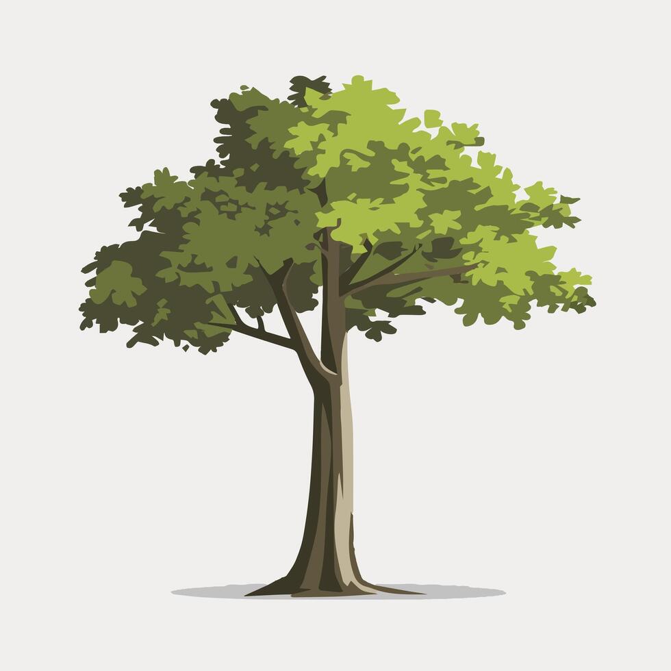 Isolated Tree Icon in a Contemporary Flat Style vector