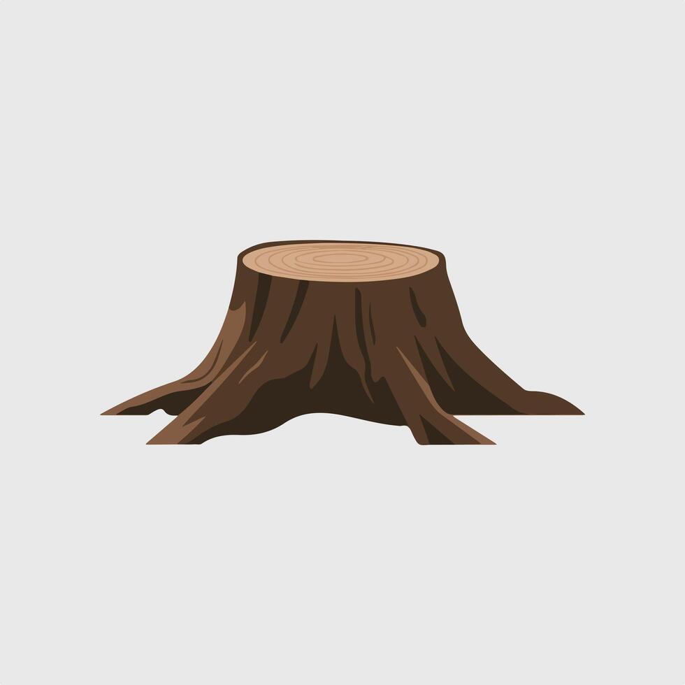 Tree stump icon illustration vector