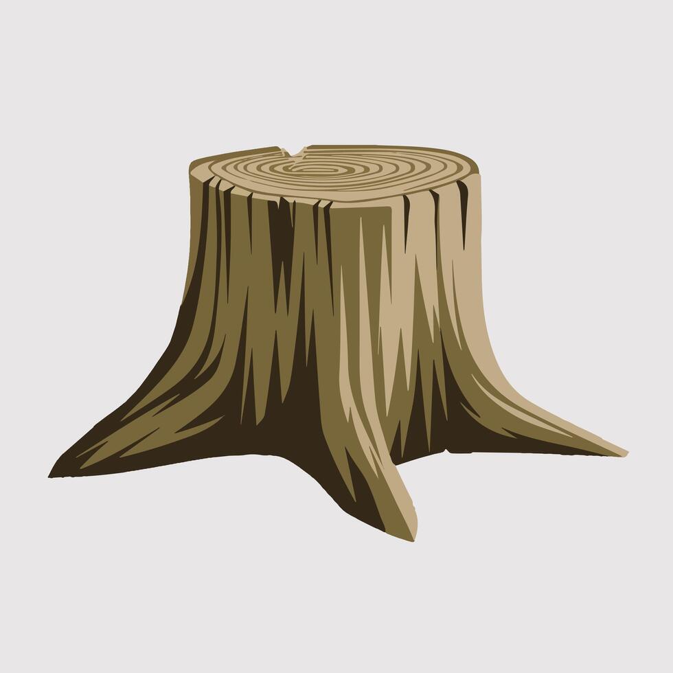 illustration of a tree stump vector