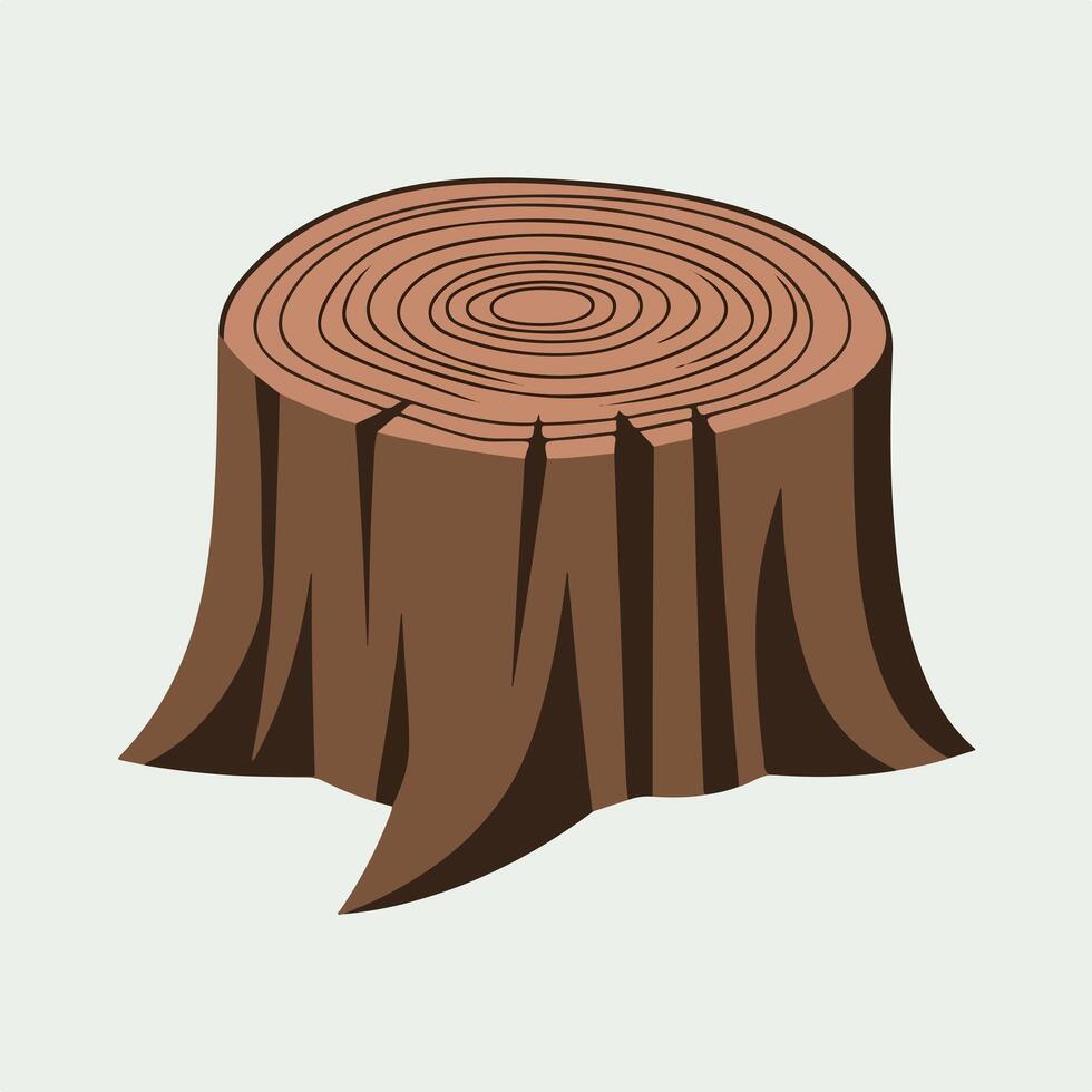 illustration of a tree stump vector