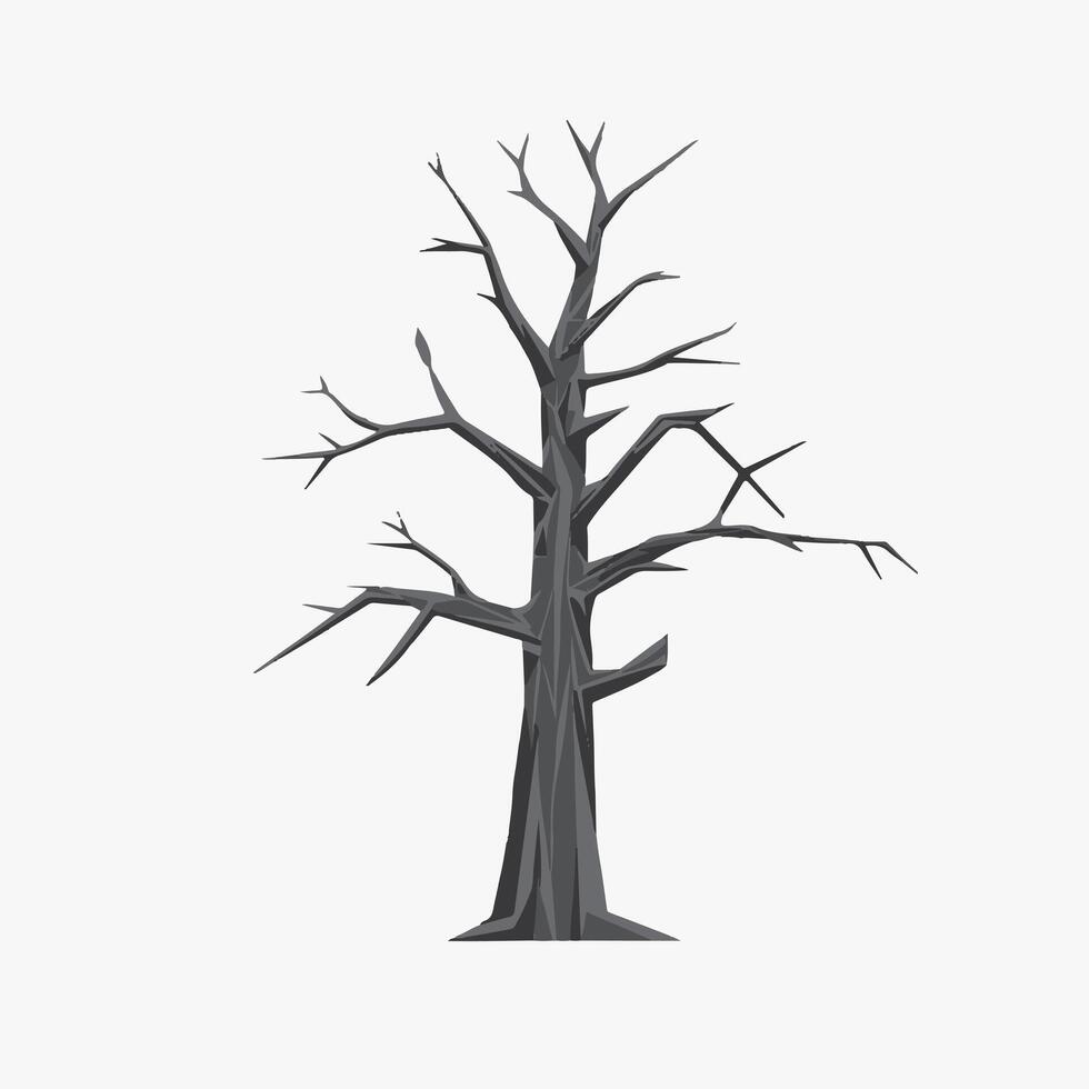 A tree with no leaves on it is shown vector