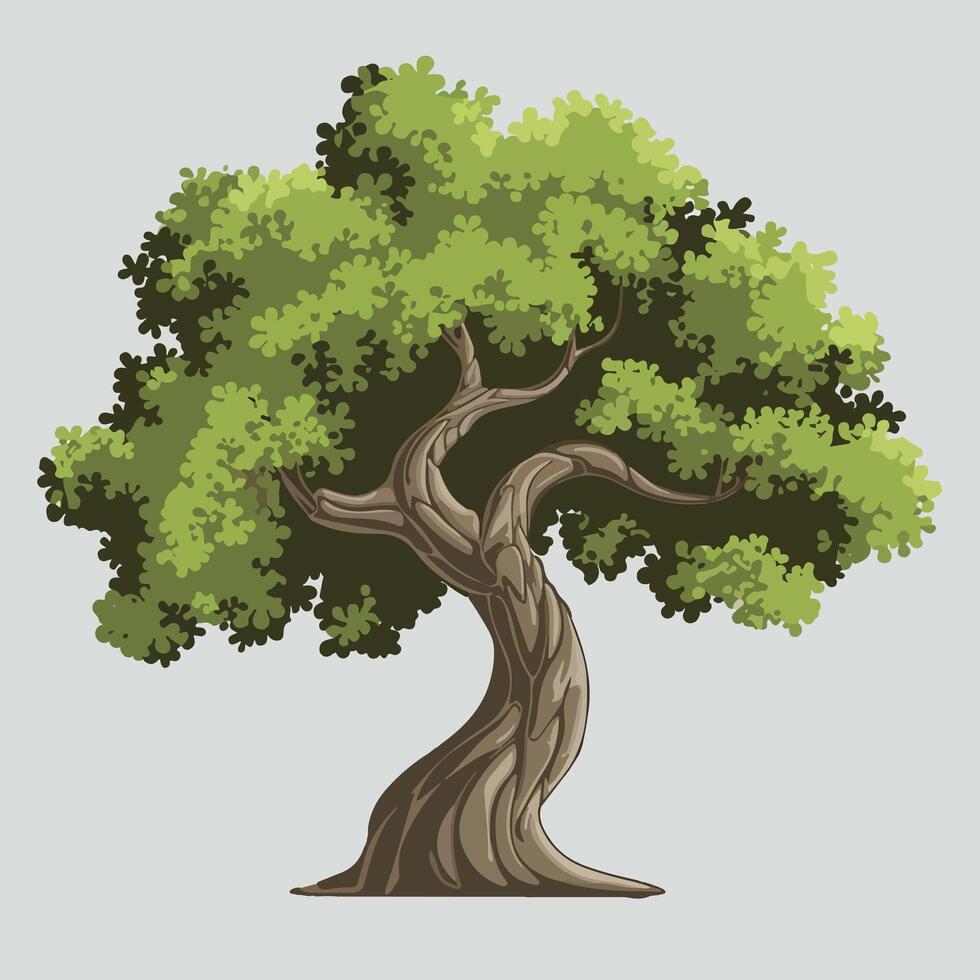 illustration of a green tree vector