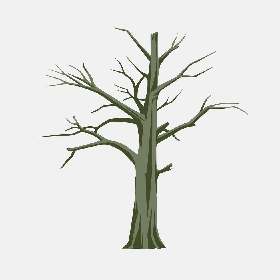 A tree with no leaves on a white background vector