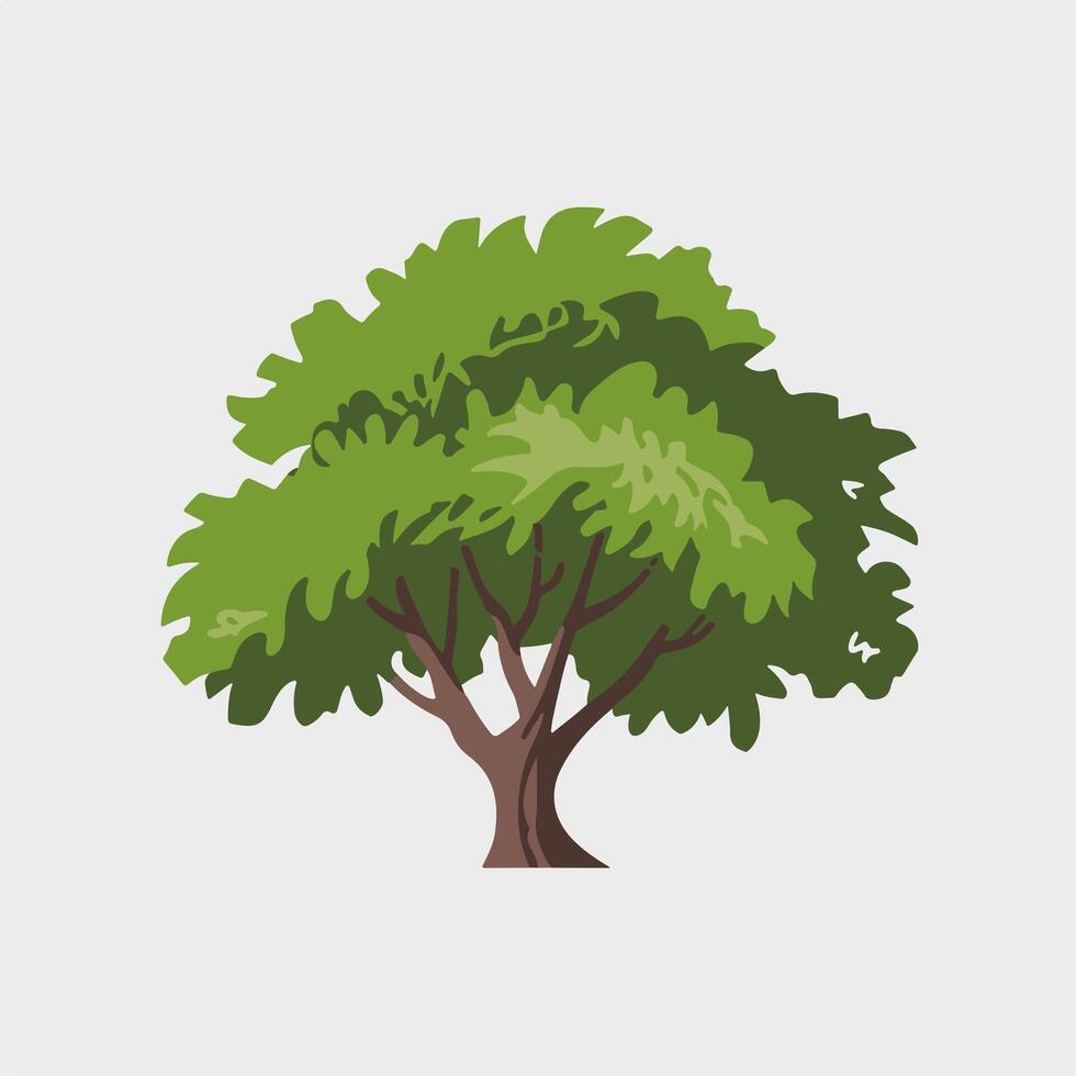 A cartoon tree on a white background vector