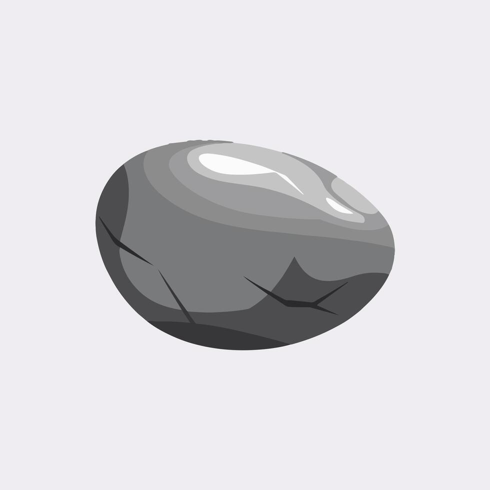 A gray rock on a white background vector