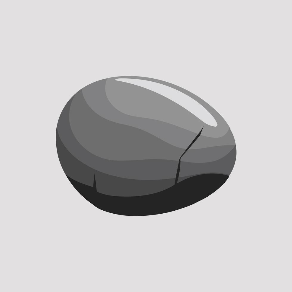A gray rock on a white background vector